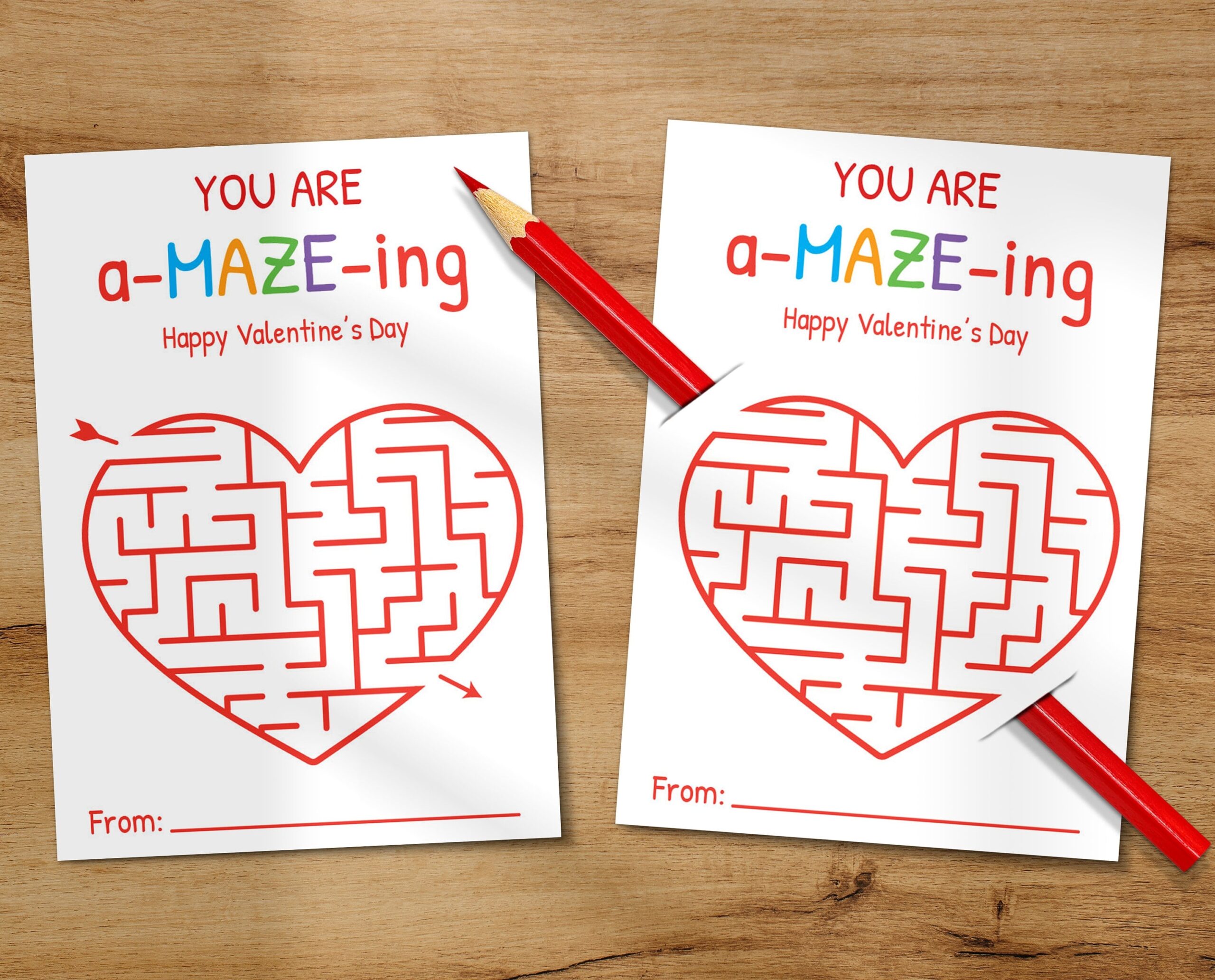 Printable Valentine For Kids Non Candy Valentines Puzzle Valentine Pencil Holder School Valentine You re Amazing Valentine Etsy