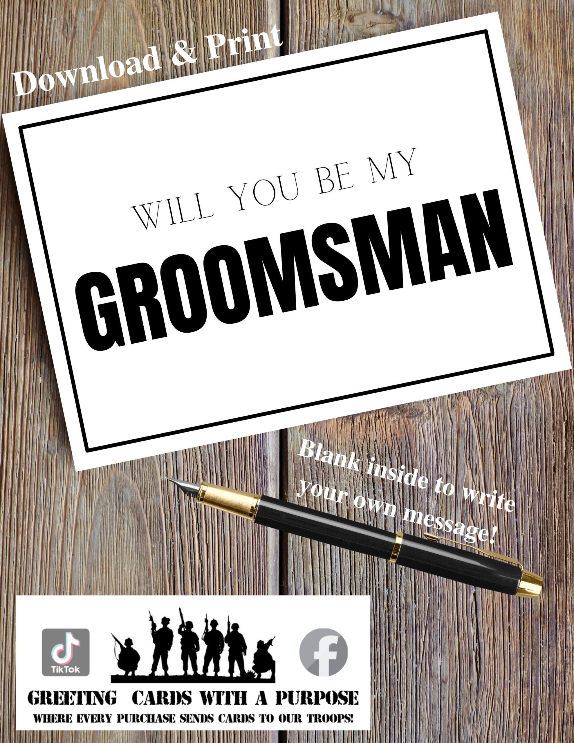Will You Be My Groomsman Free Printable