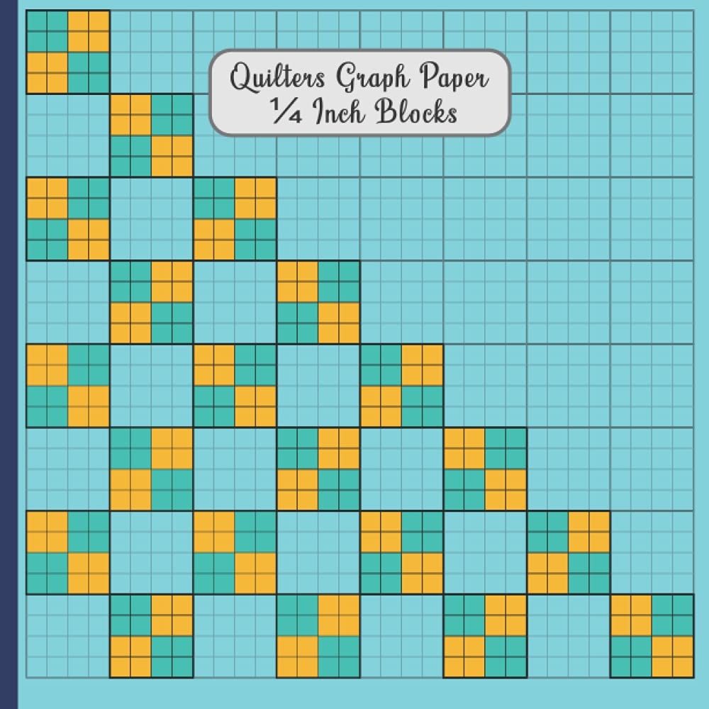 Quilters Graph Paper Single Sided Pages 8 x8 Square Divided Into 1 4 Squares Ideal For Quilt Design Layouts Nollik Gemma 9798532241503 Amazon Books