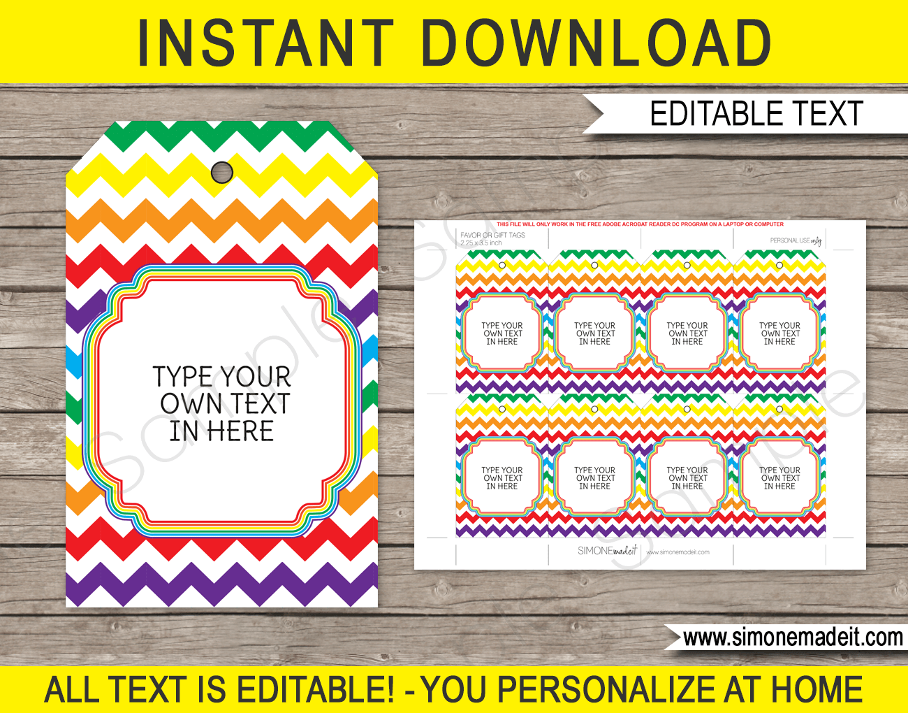 Free Printable Favor Tags Template