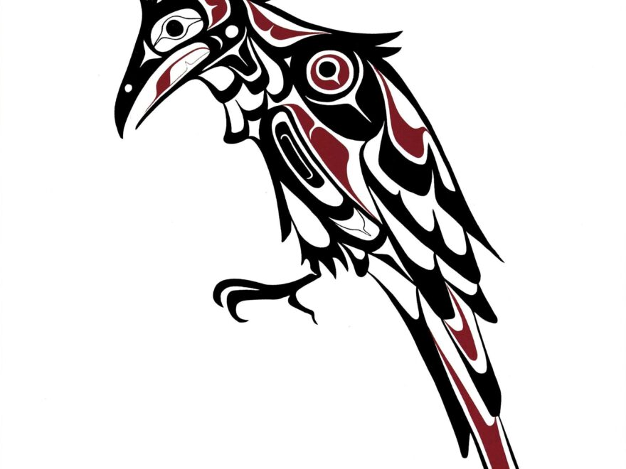 Raven Screen Print Pacific Northwest Coast Style Art Handmade Silkscreen 12x18 Etsy