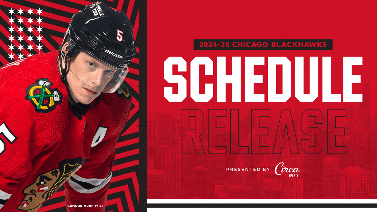 RELEASE Blackhawks Announce 2024 25 Season Schedule Chicago Blackhawks