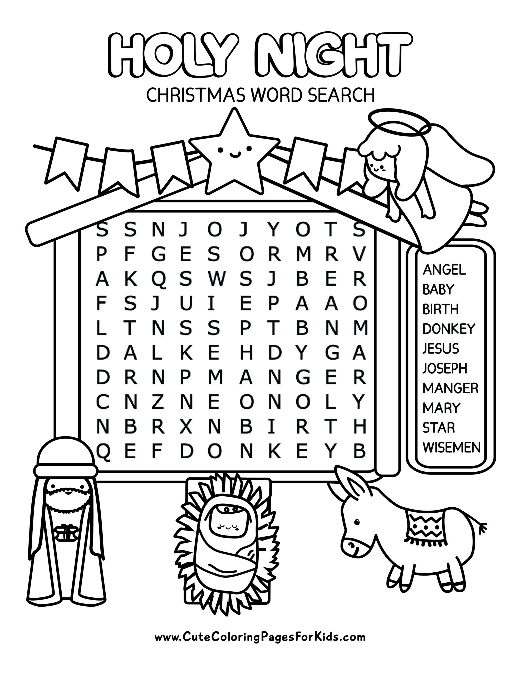 Free Printable Religious Christmas Puzzles