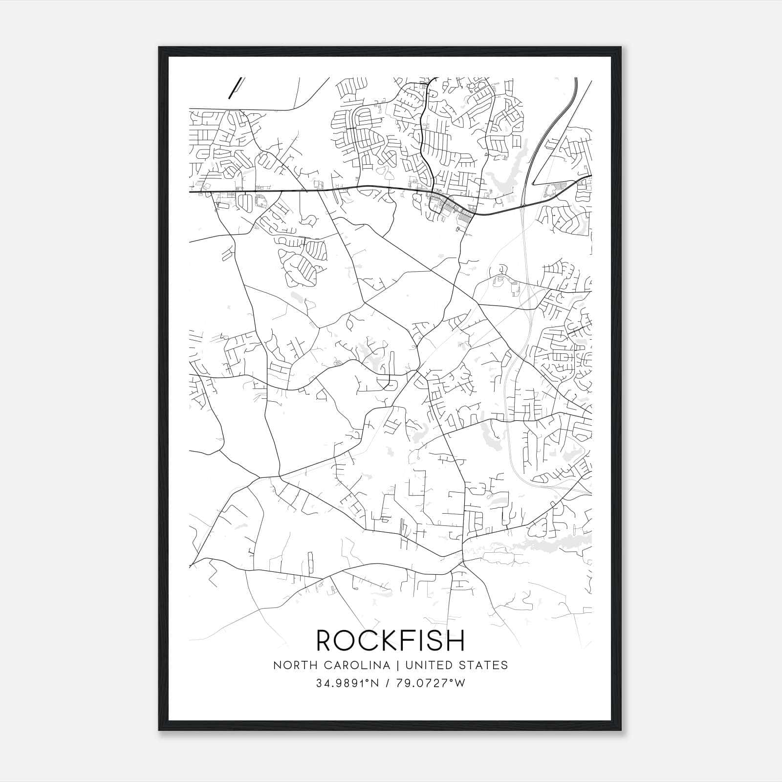 Printable Black And Map Of Nc