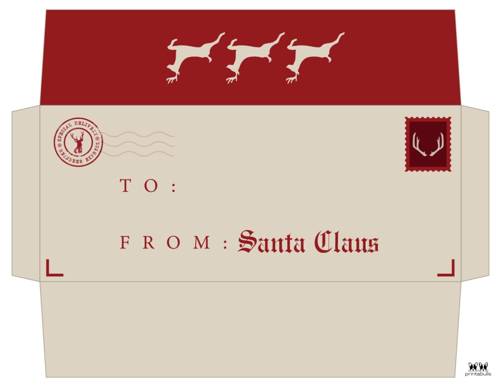 Santa Envelopes Free Printables Printabulls Worksheets Library