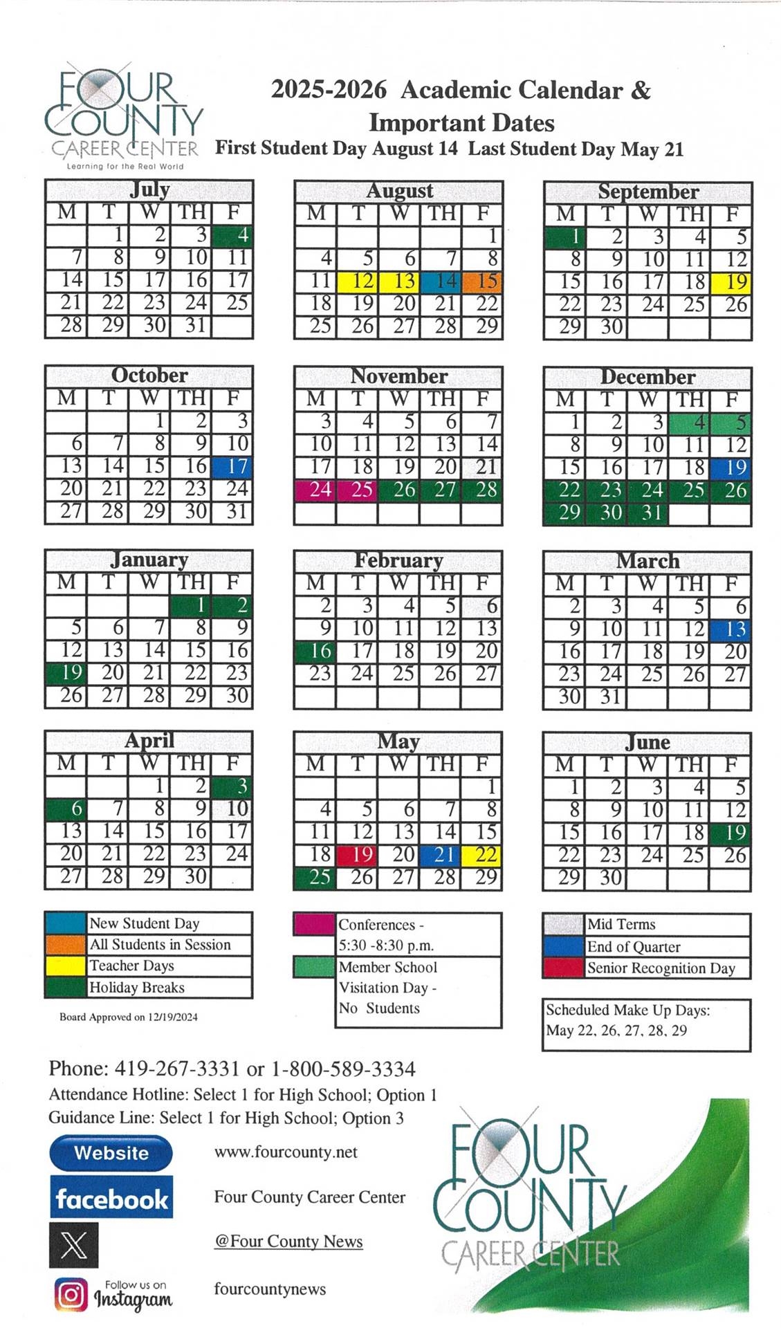 Free Printable Homeschool Attendance Record 2025-2026