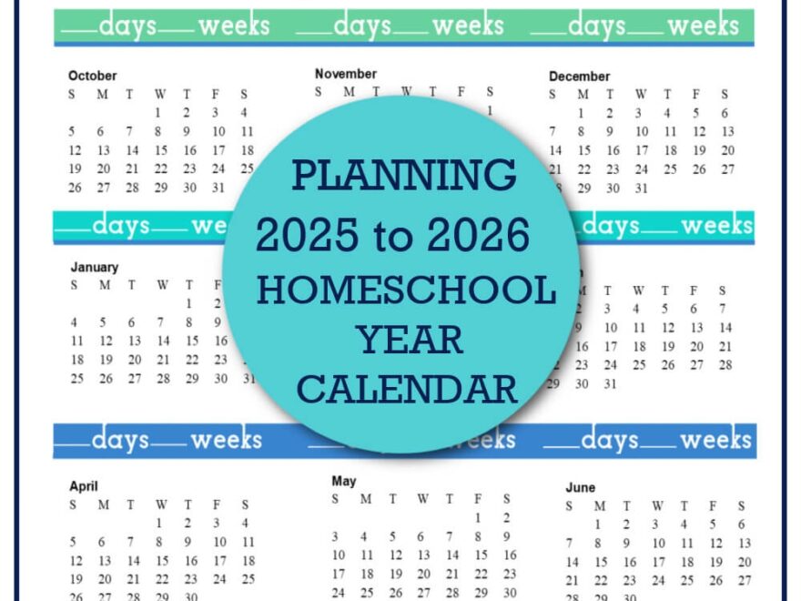 School Year 2025 2026 Homeschool Calendar Schedule Beautiful Form