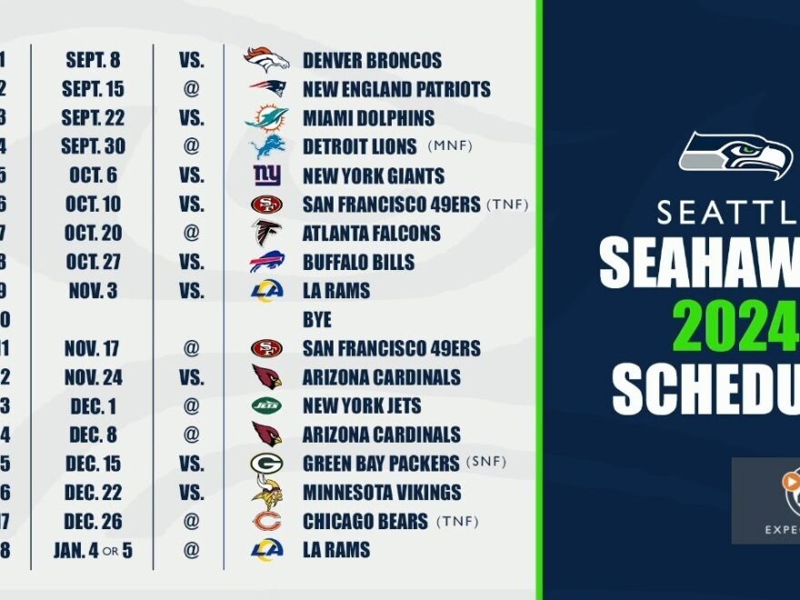 Seahawks 2024 Schedule YouTube