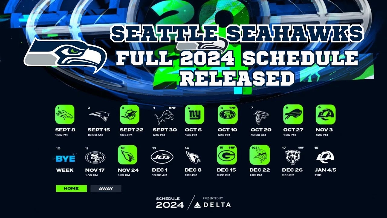 Seattle Seahawks 2024 NFL Schedule Released YouTube