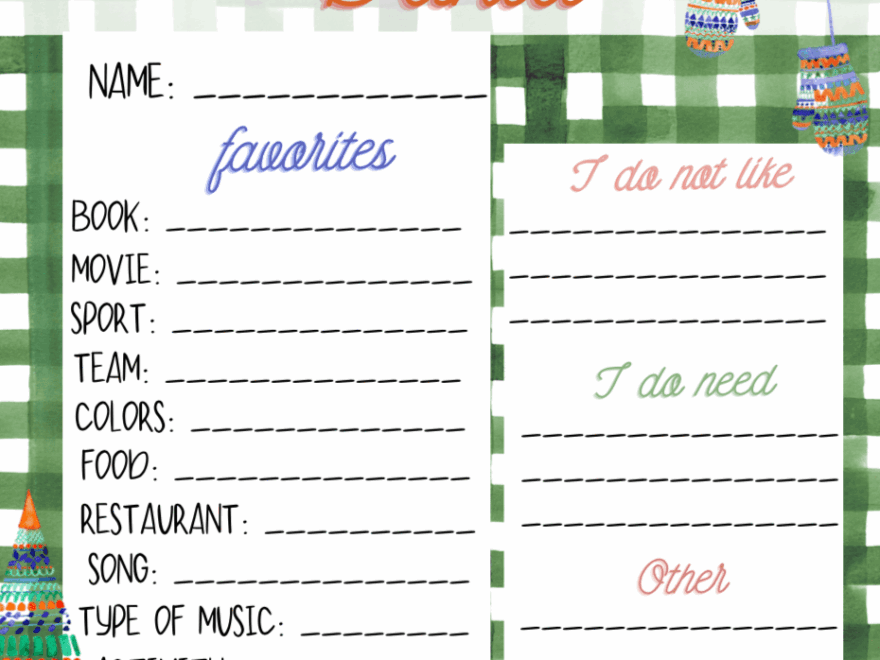 Secret Santa Sheet Printable Free Printable Party Favors