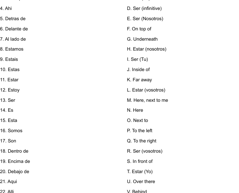 Ser Vs Estar Worksheet WordMint