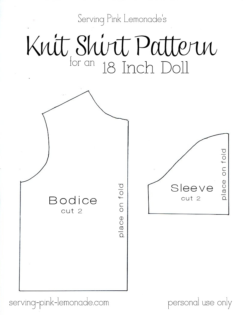 Serving Pink Lemonade How To Sew A Shirt For An 18 Inch Doll Free Pattern Included