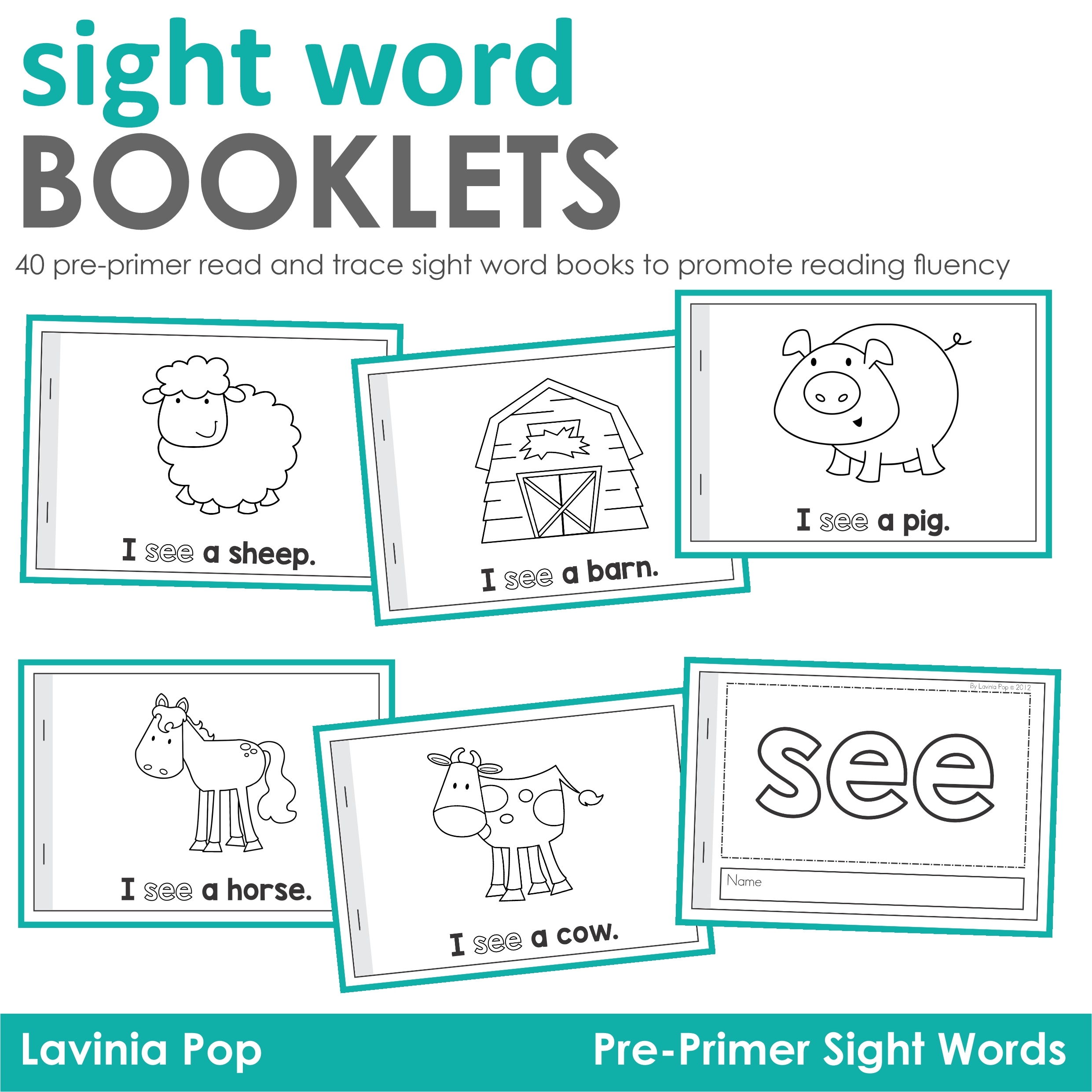 Sight Word Read Trace Readers Pre Primer Sight Words