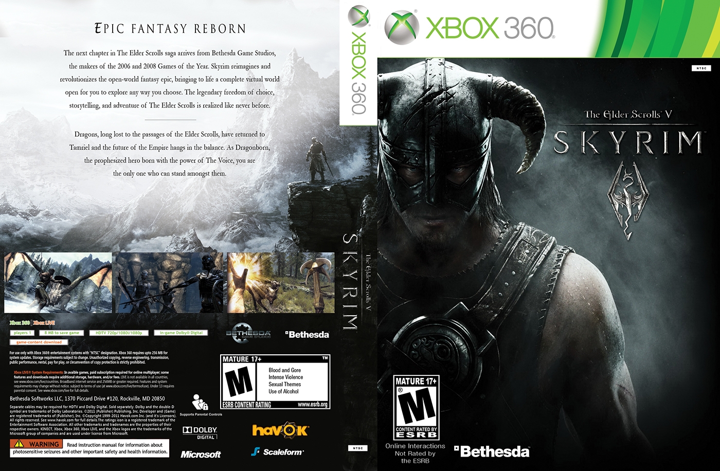 Skyrim Box Art Behance