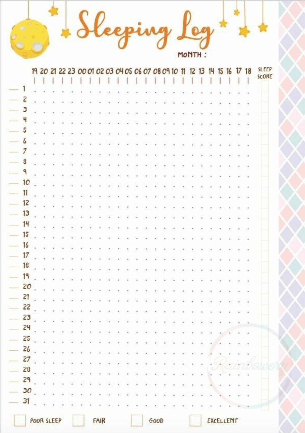 Sleep Tracker Bullet Journal Ideas To Build Better Sleeping Habits Bullet Planner Ideas