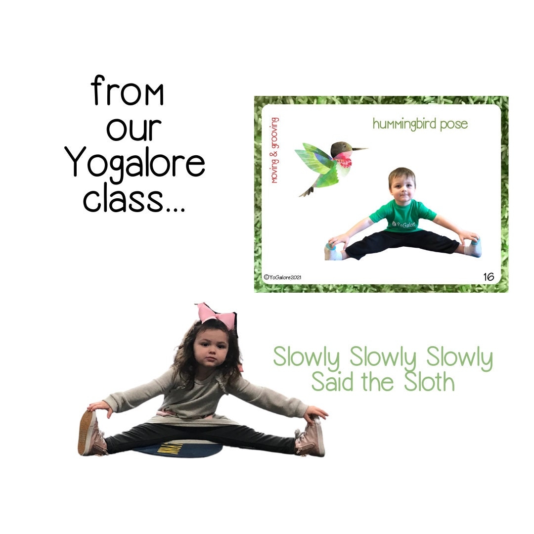 Slowly Slowly Slowly Said The Sloth Yoga Movement Pose Card Set Etsy