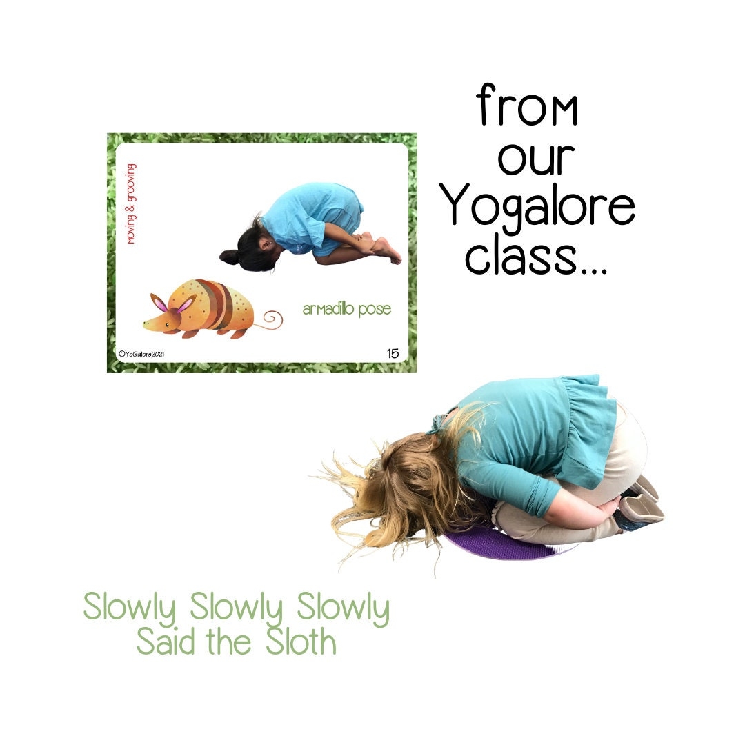 Slowly Slowly Slowly Said The Sloth Yoga Movement Pose Card Set Etsy