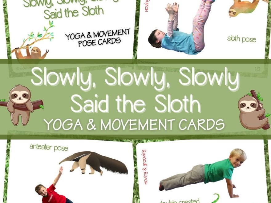 Slowly Slowly Slowly Said The Sloth Yoga Movement Pose Card Set Etsy