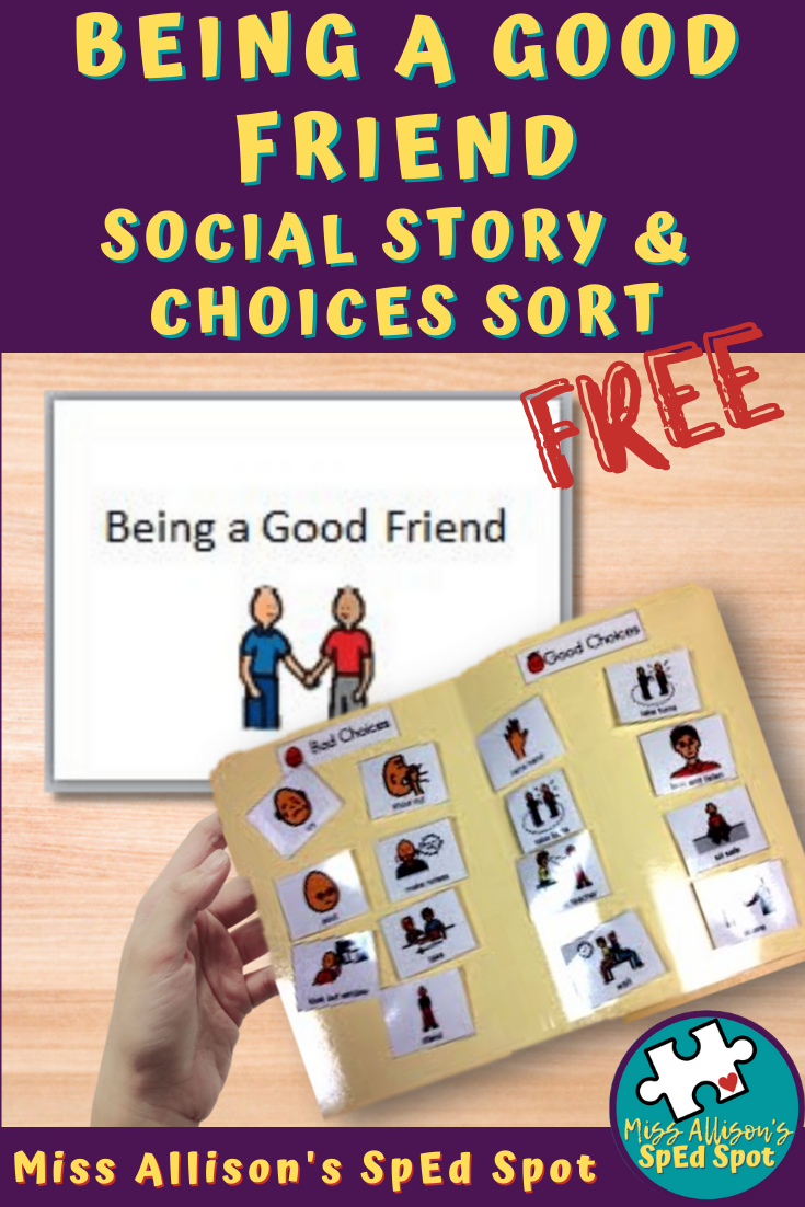 Free Printable + Being A Good Friend + Social Story
