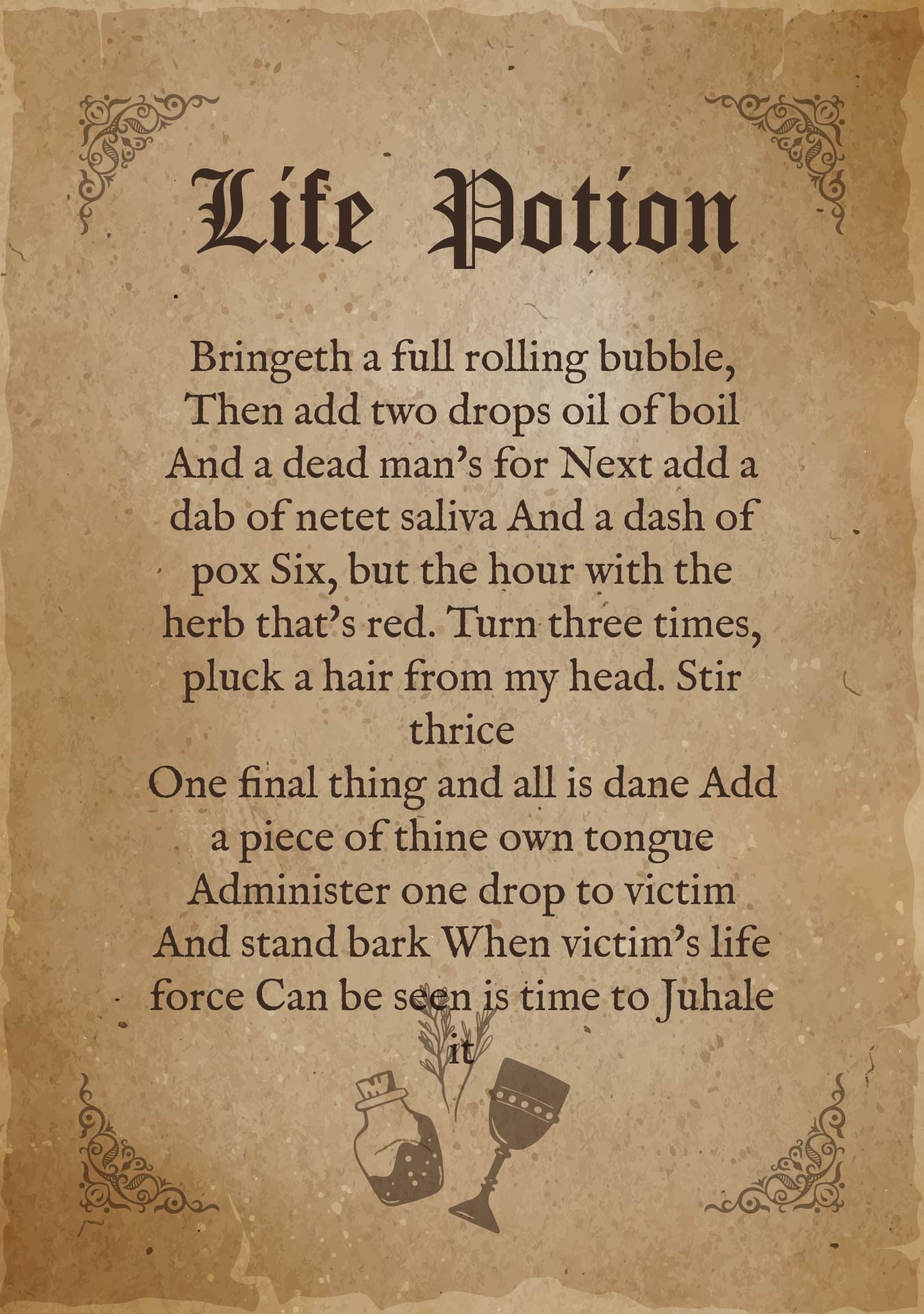 Hocus Pocus Spell Book Pages Printable