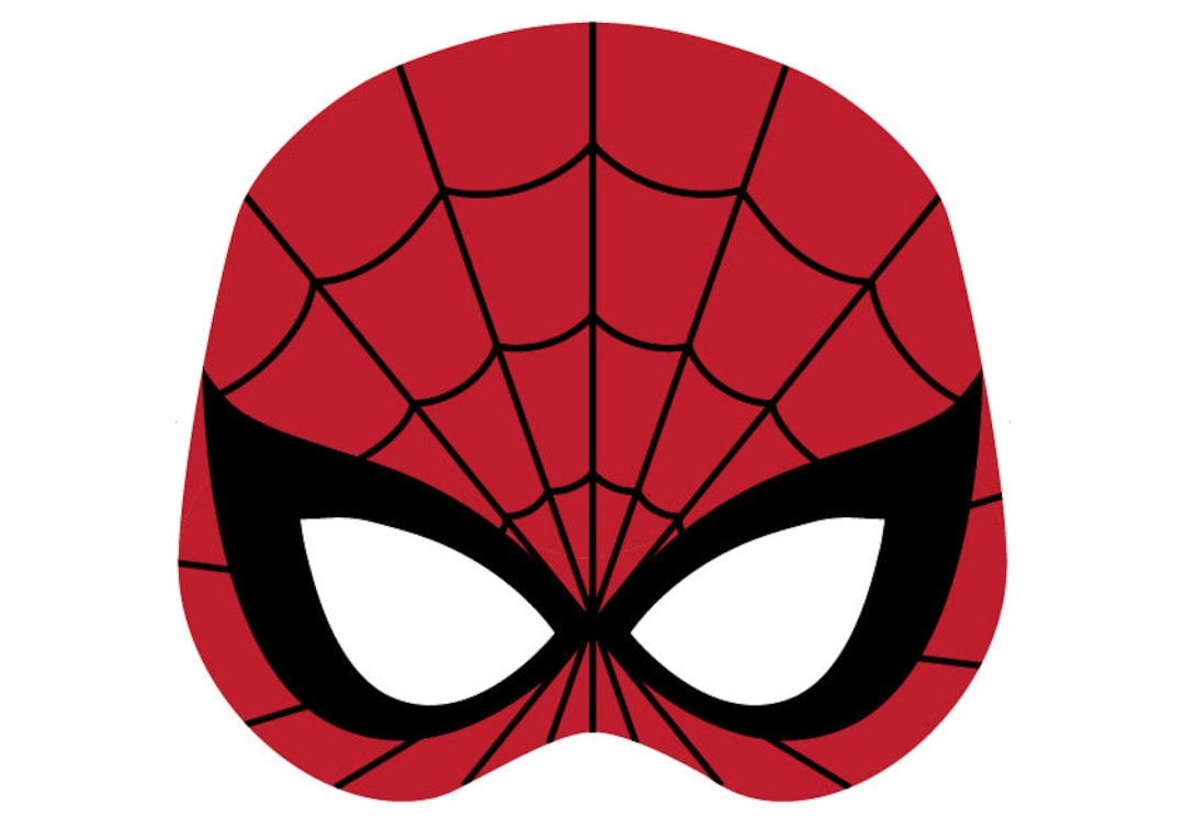 Spiderman PRINTABLE Mask digital Download Etsy