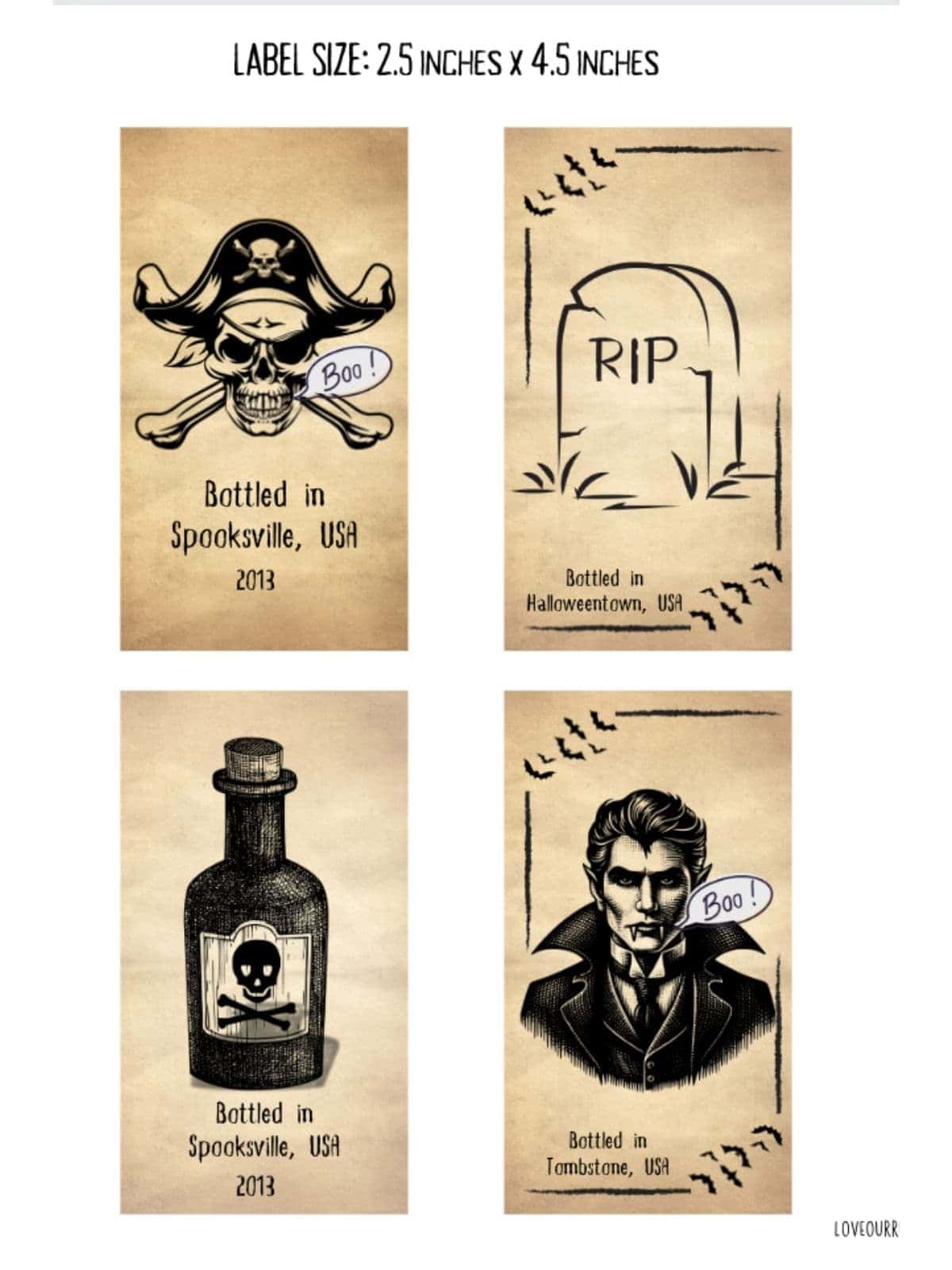 Spooky Halloween Potions Bottle Free Printable Labels Love Our Real Life