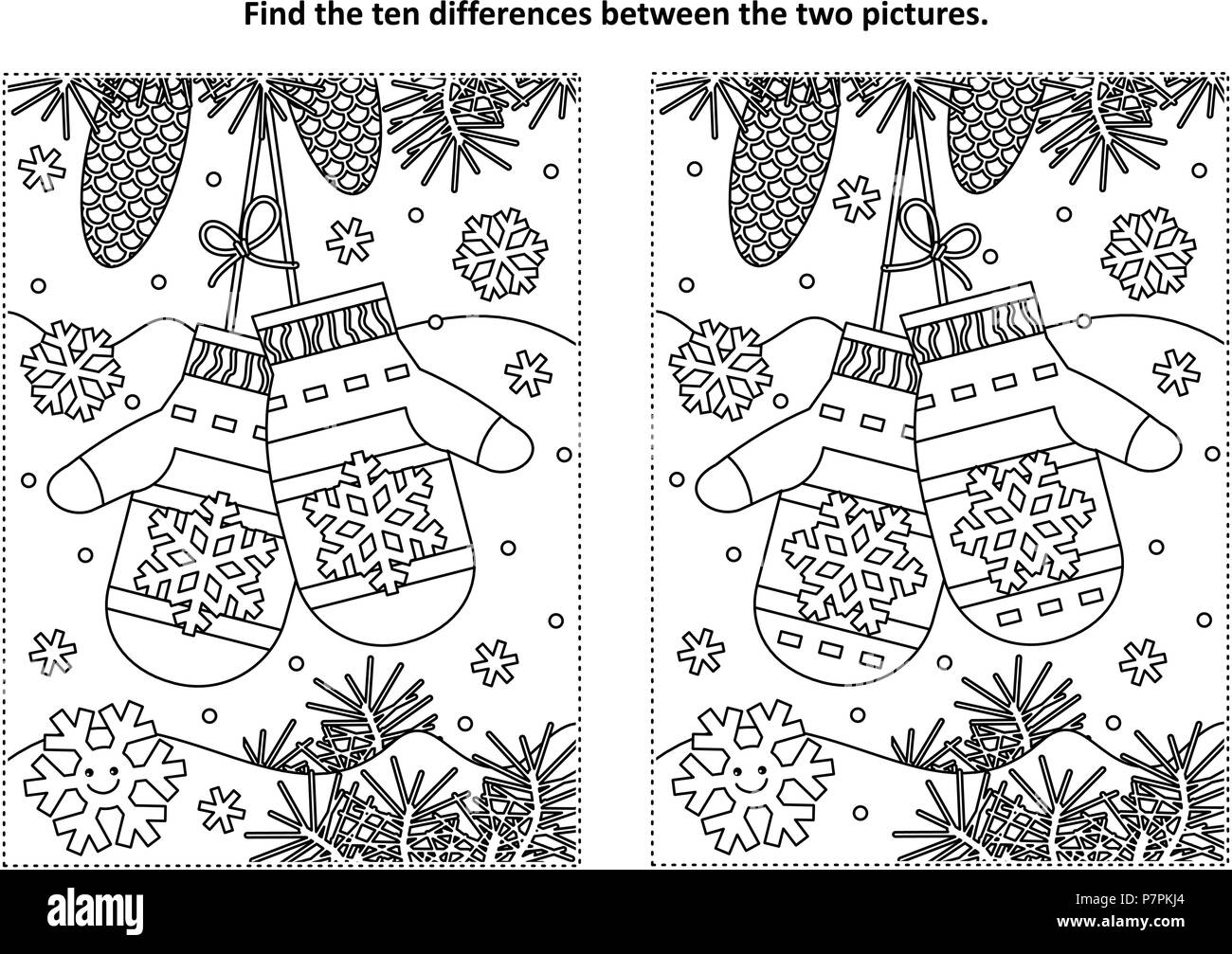 Spot The Difference Puzzle Black And White Stock Photos Images Page 2 Alamy