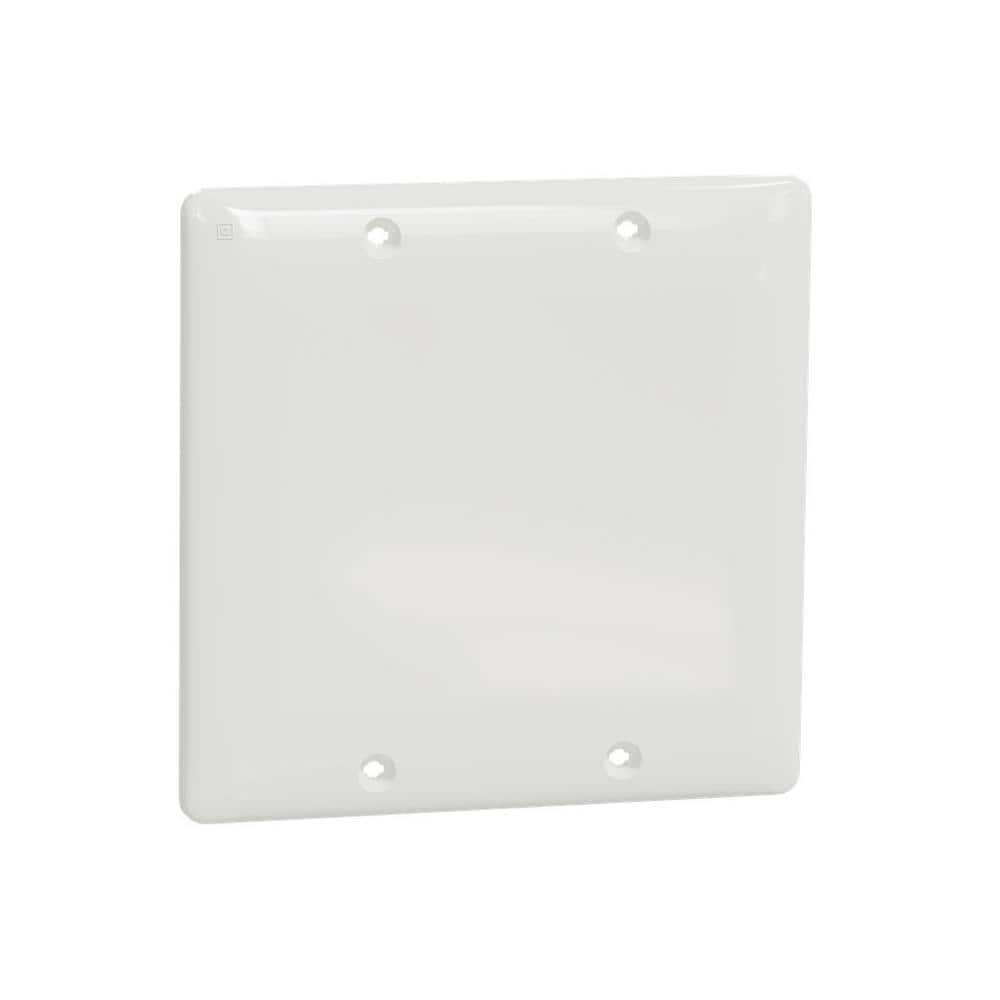 Square D X Series 2 Gang Standard Size Blank Wall Plate Outlet Cover Plate Matte White SQWS140002WH The Home Depot