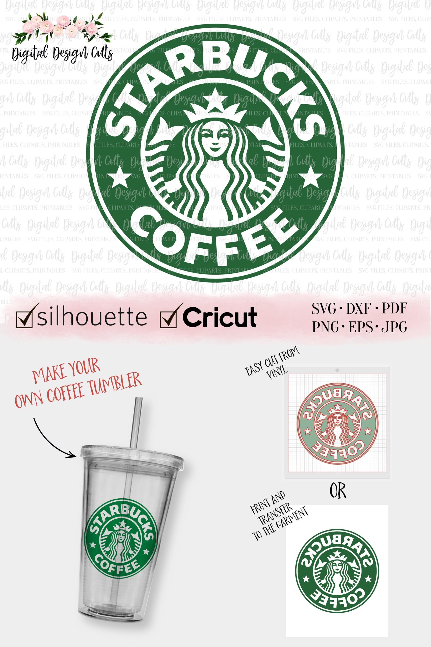 Starbies Coffee SVG Cutting File Starbies Logo SVG Starbies Coffee Logo Starbies DIY Tumbler Starbies Diy Mug Starbies Iron On Etsy