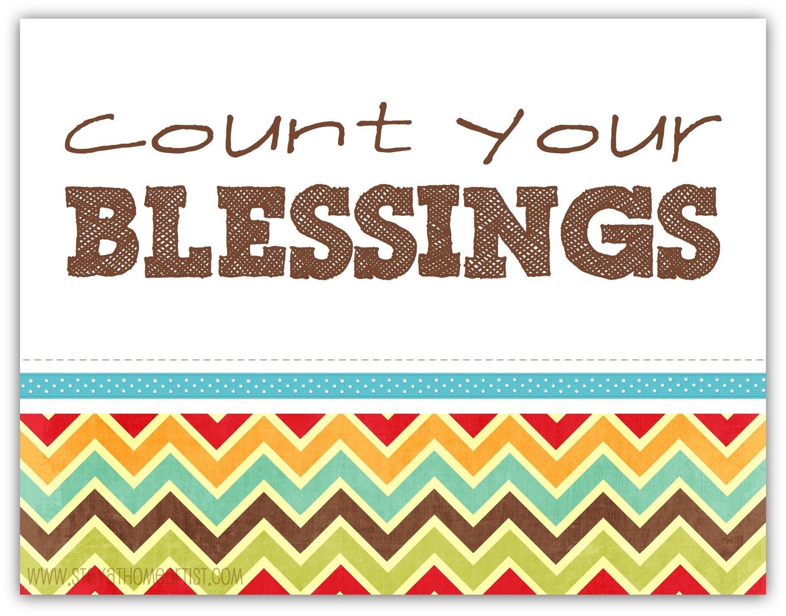 Count Your Blessings Free Printable