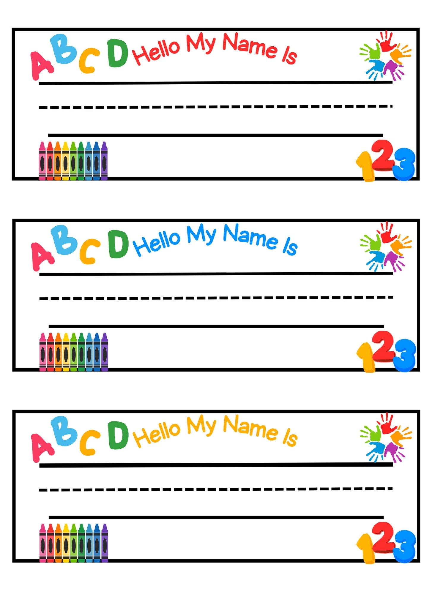 Printable Name Tags For Cubbies