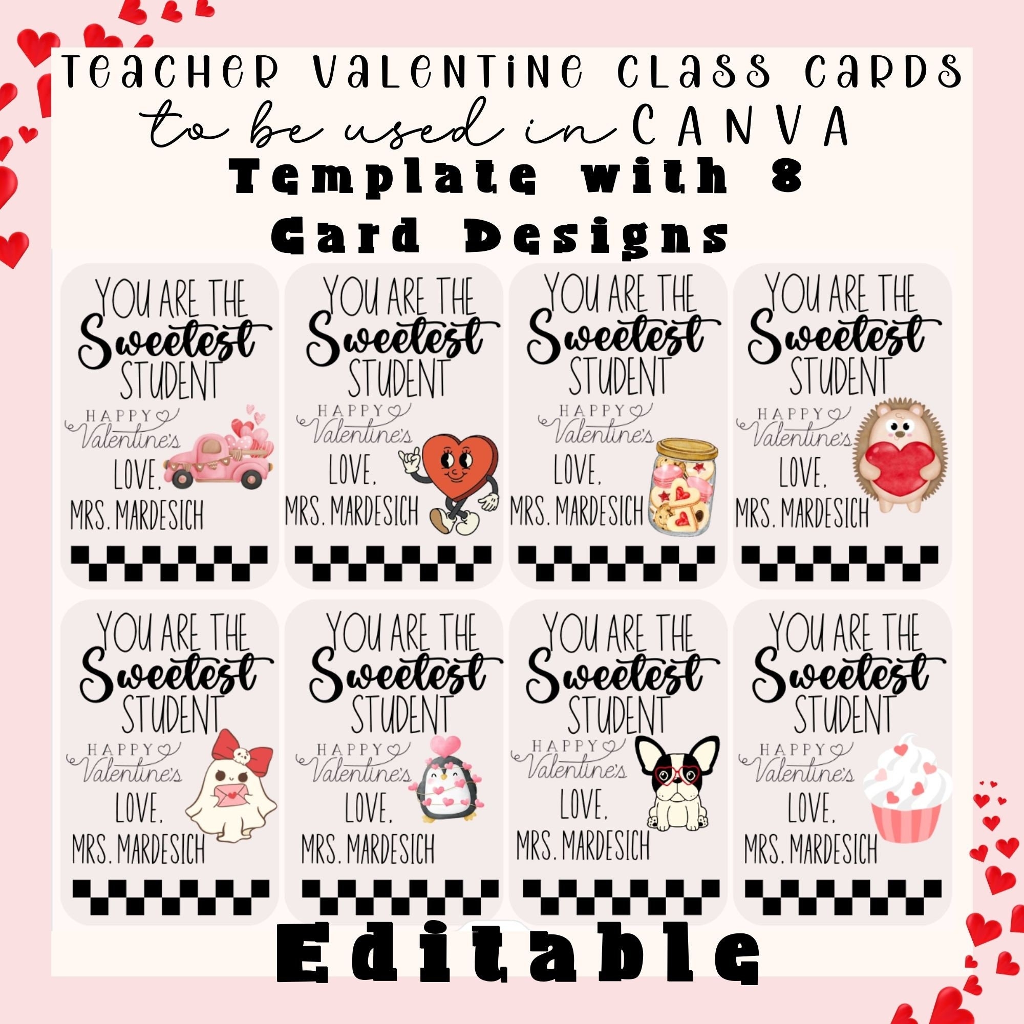 Teacher Valentine Free Printable Cards