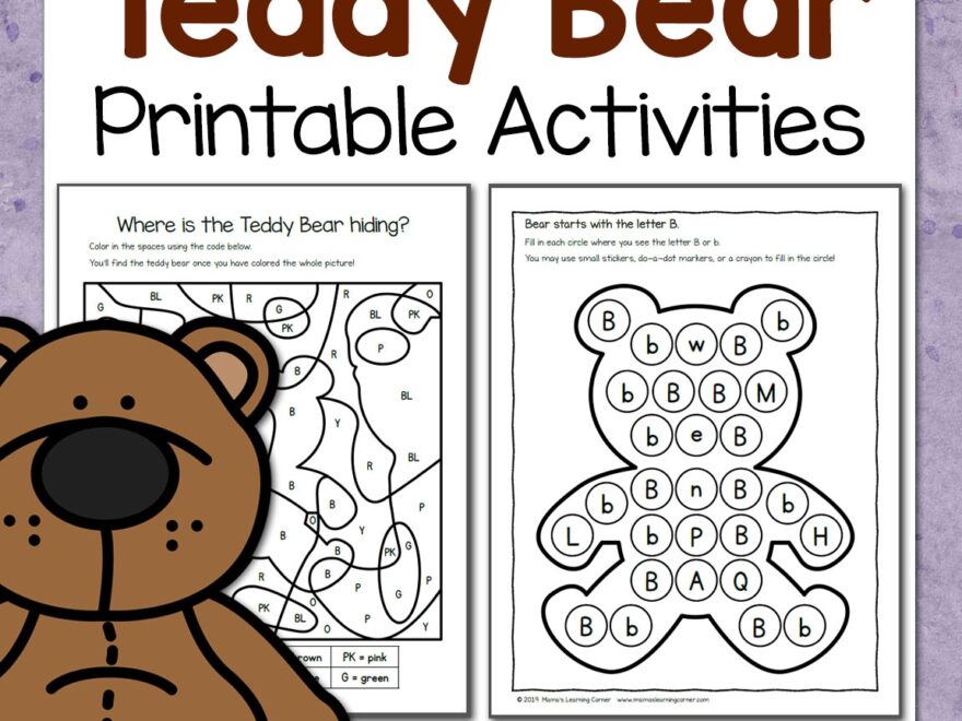 Teddy Bear Printable Activities Mamas Learning Corner