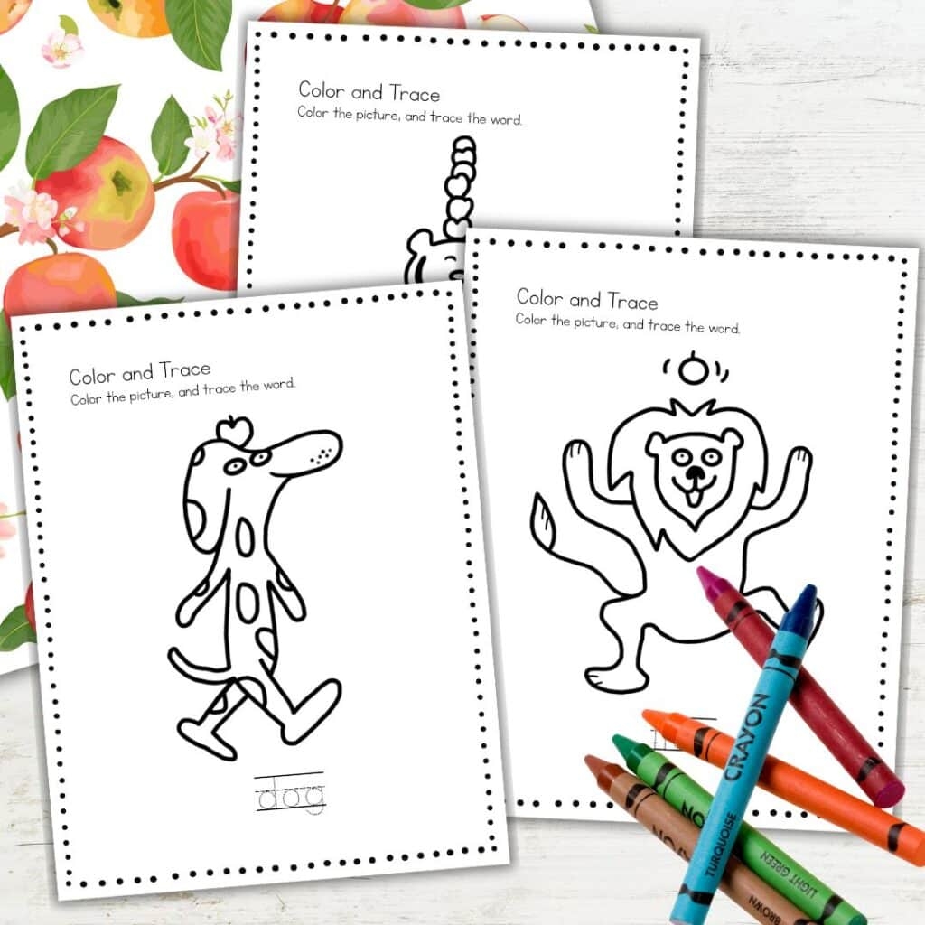 Ten Apples Up On Top Coloring Pages For Preschool Fun