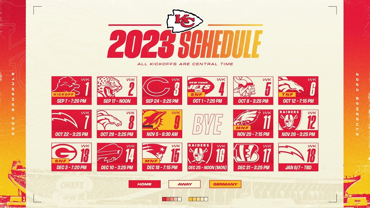 The 2023 Schedule Is Here Kansas City Chiefs YouTube