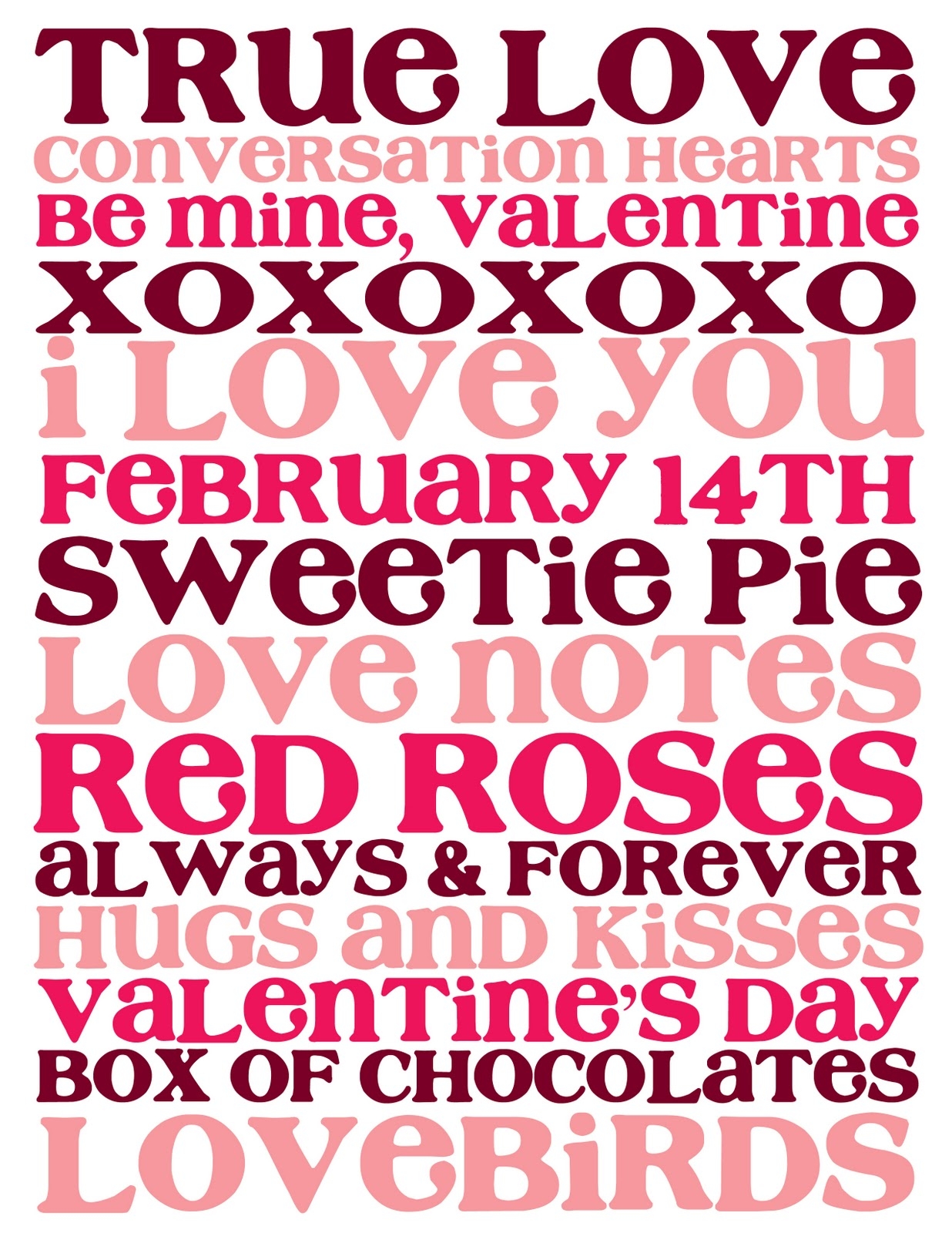 Free Valentine Subway Art Printable
