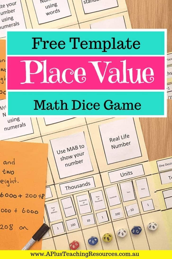 The Best Place Value Folder Game Printable For FREE A Plus Teaching Resources