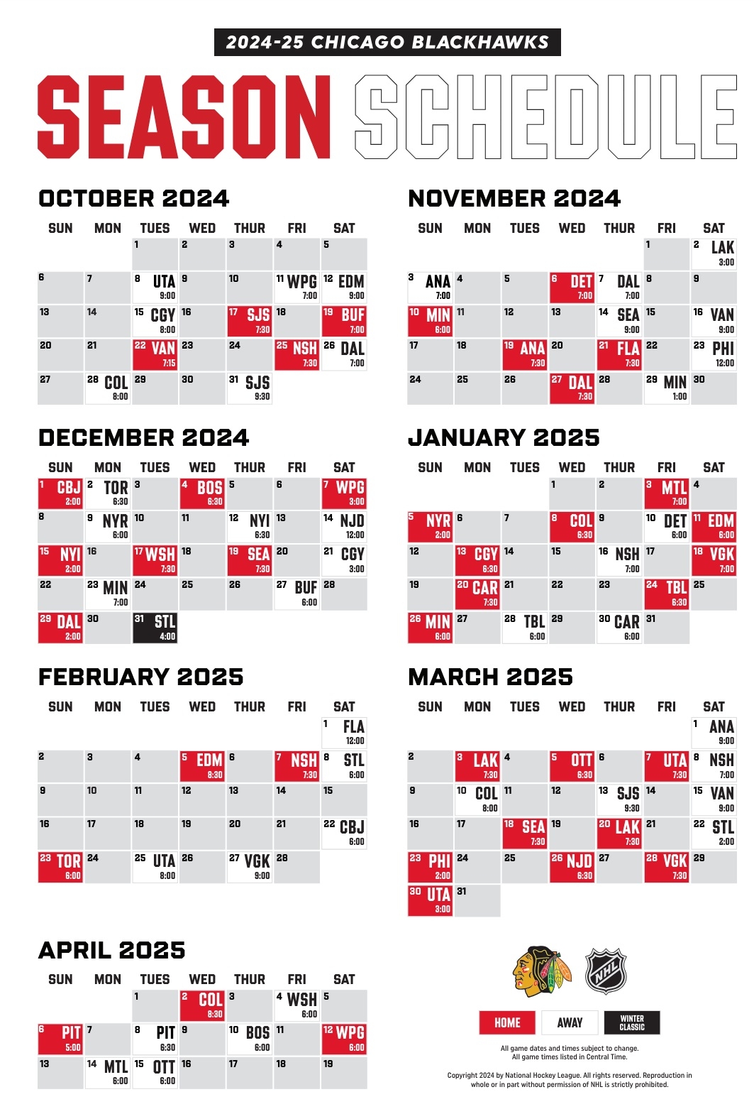 The Blackhawks 2024 25 Schedule Is OUT Let s Break It Down Bleacher Nation