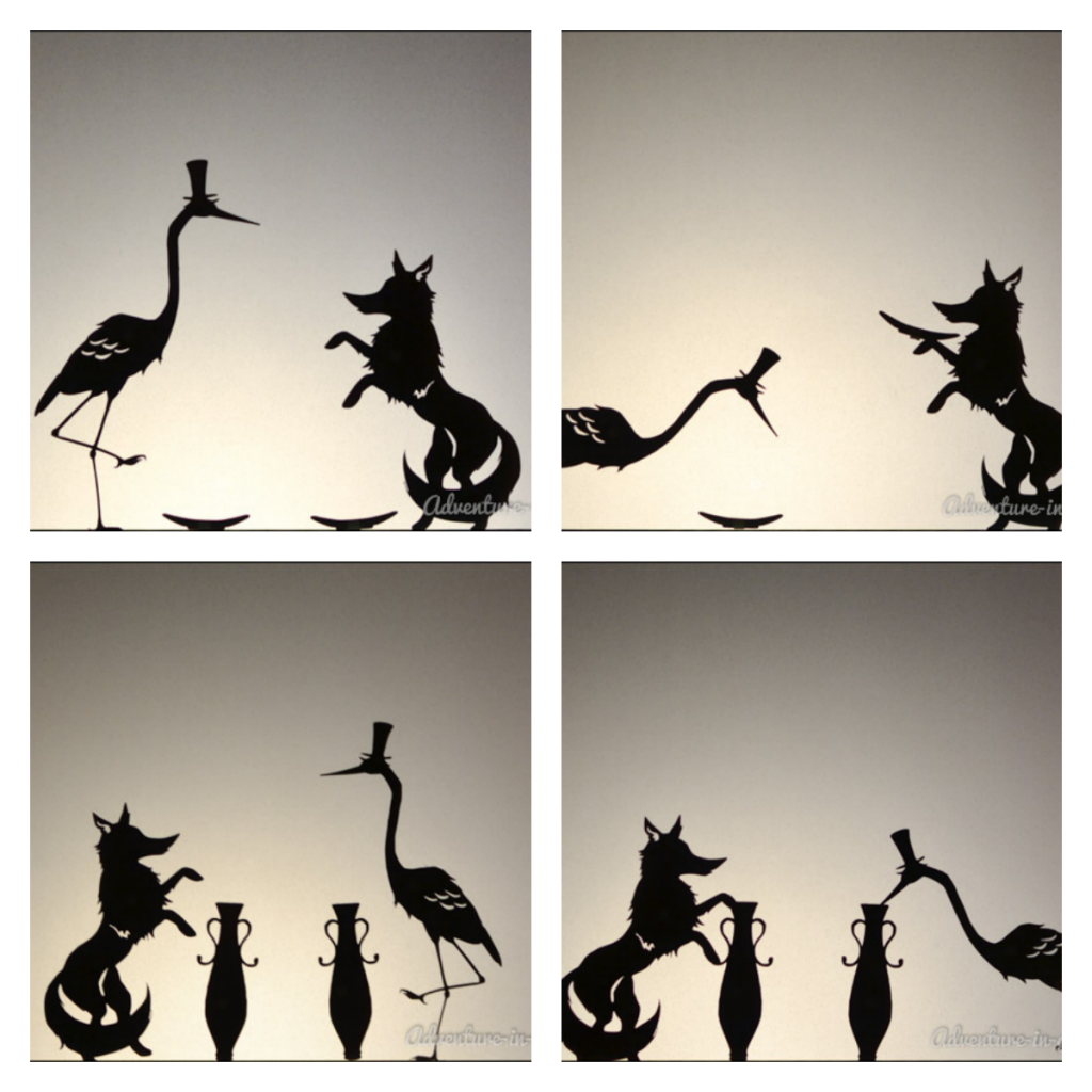 The Fox And The Crane Shadow Puppets With Printables Teach Mama