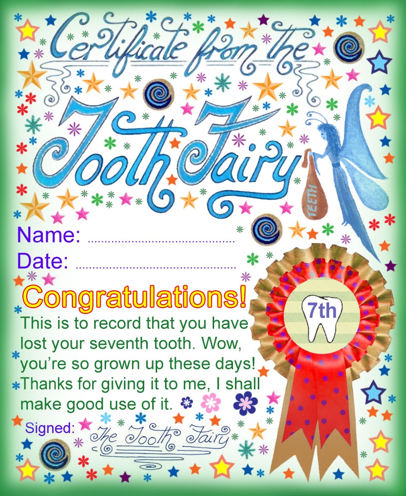 Tooth Fairy Certificates Free Printables