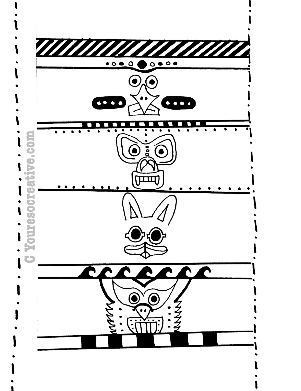 Totem Pole Youre So Creative Worksheets Library