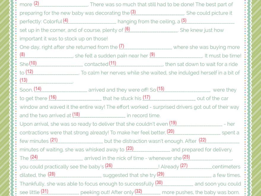 Tulamama 39 s Free Printable Baby Shower Mad Lib By Tulamama Issuu