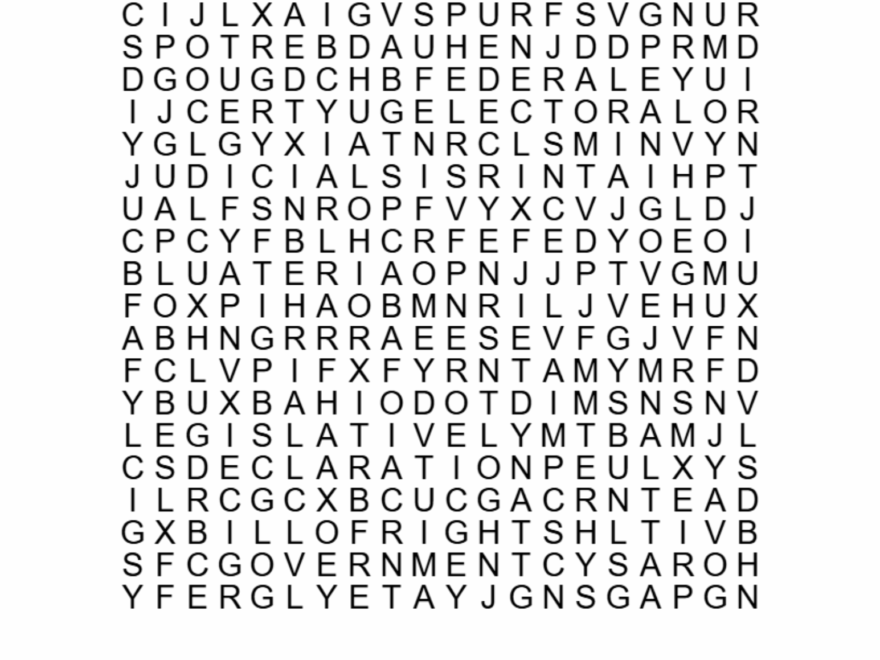 U S Constitution Printable Word Search And Crossword Puzzle Pack Classful