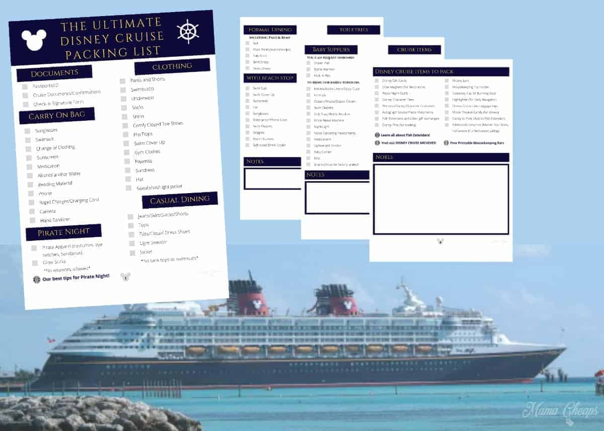 Ultimate Disney Cruise Packing List Printable Mama Cheaps 