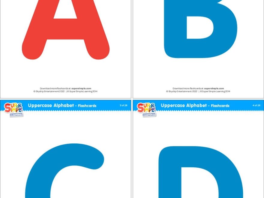 Uppercase Alphabet Flashcards Super Simple
