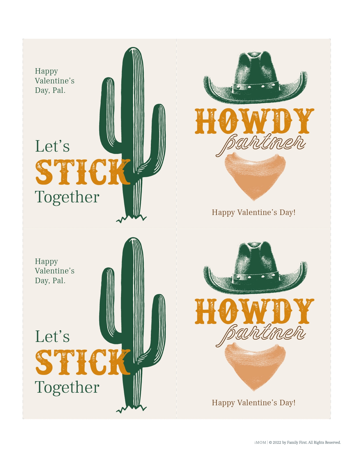 Printable Valentine Exchange Cards Cowboy For Kids
