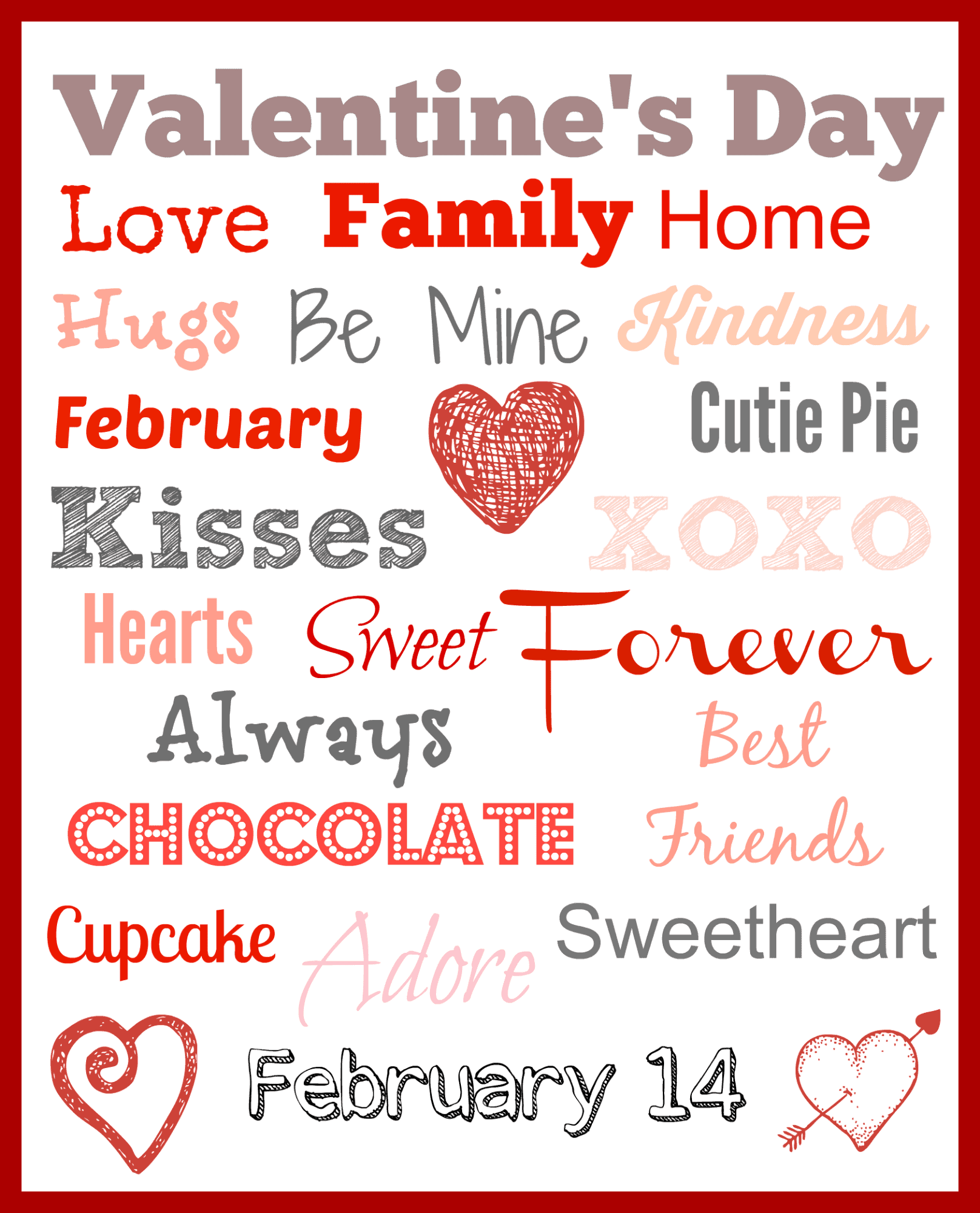 Valentine s Day Subway Art Free Printable A Day In Candiland