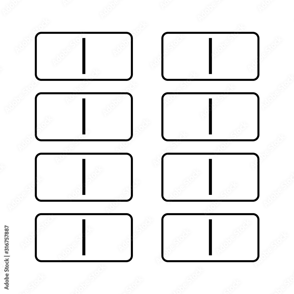 Vector De Stock Blank Domino Set Clipart Image Isolated On White Background Adobe Stock