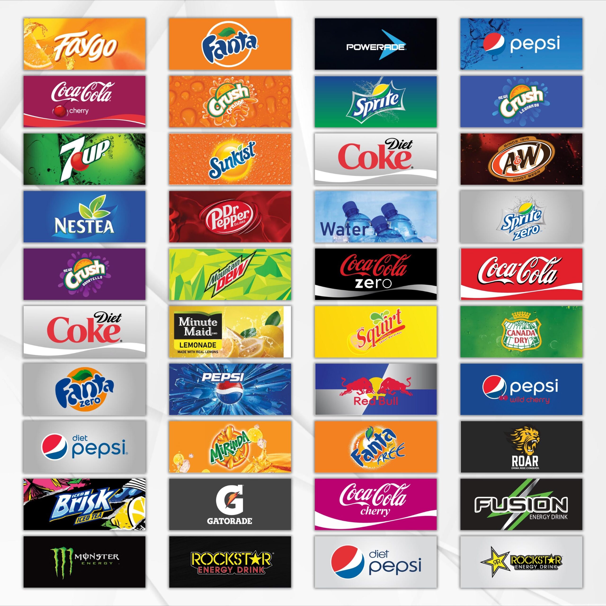 Vending Machine Label High Quality Labels Sparkling Water And Soda Pop Labels Soft Drinks Vending Machine Labels Drinks Machine Labels Etsy
