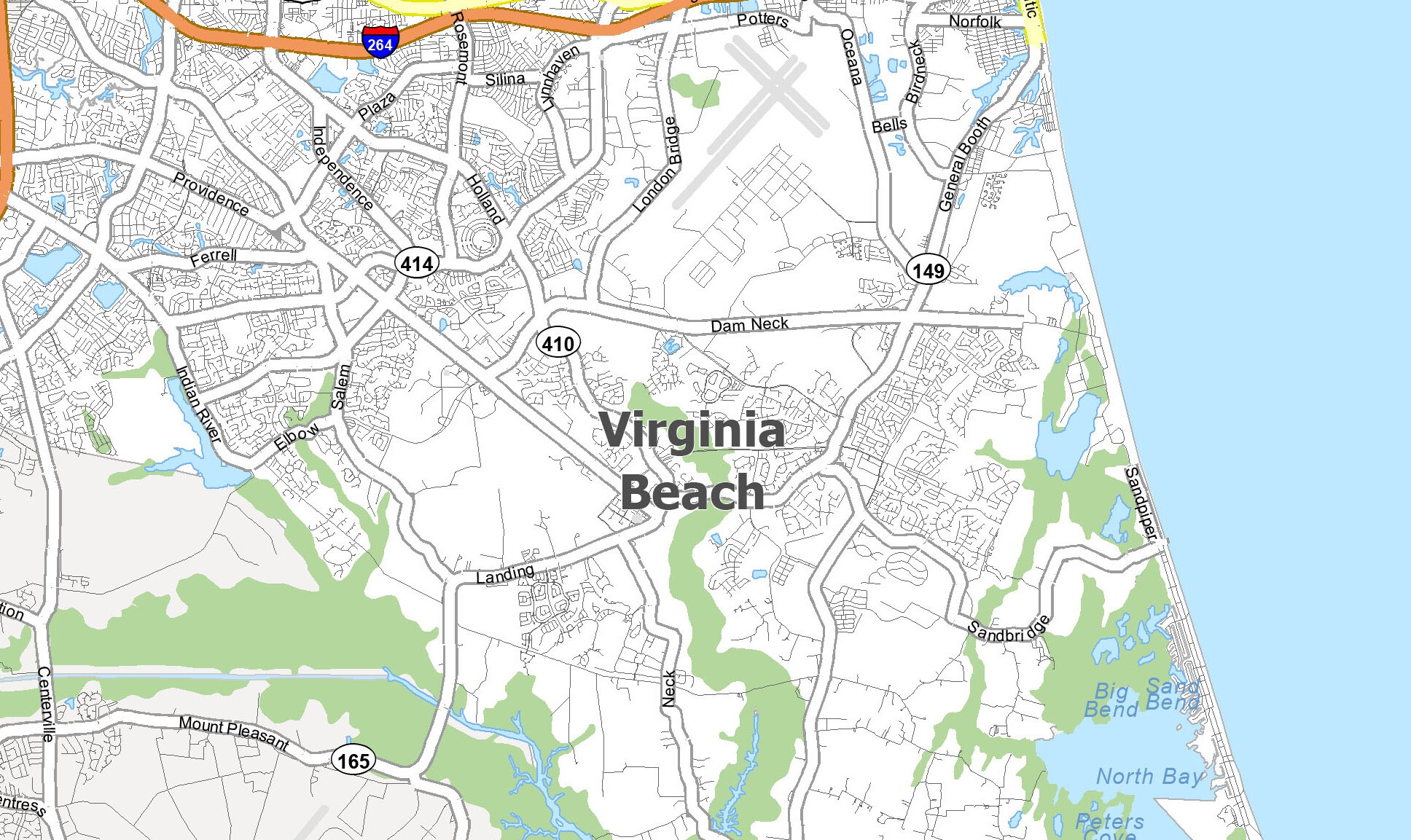 Virginia Beach Map Virginia GIS Geography